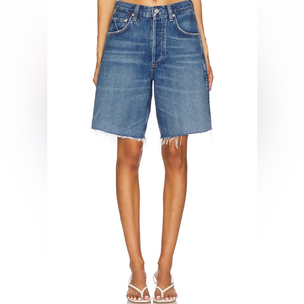 Citizens of Humanity Ayla High-waist Baggy Long Denim Shorts (Maxwell)